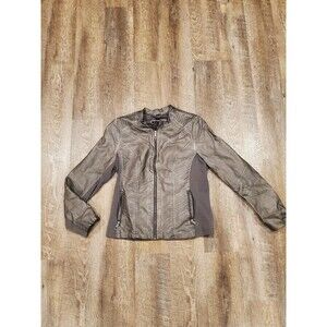 Maurices Grey Faux Leather Jacket